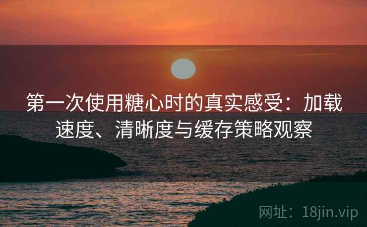 第一次使用糖心时的真实感受：加载速度、清晰度与缓存策略观察