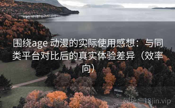 围绕age 动漫的实际使用感想：与同类平台对比后的真实体验差异（效率向）