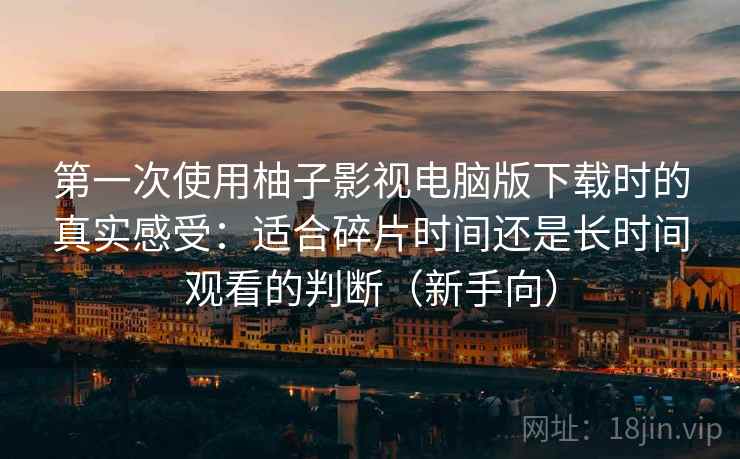 第一次使用柚子影视电脑版下载时的真实感受：适合碎片时间还是长时间观看的判断（新手向）